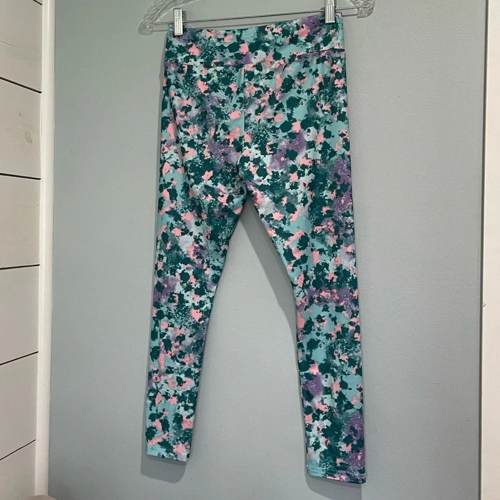 Converse Printed Paint Splatter High Rise Leggings Sz L 12/13